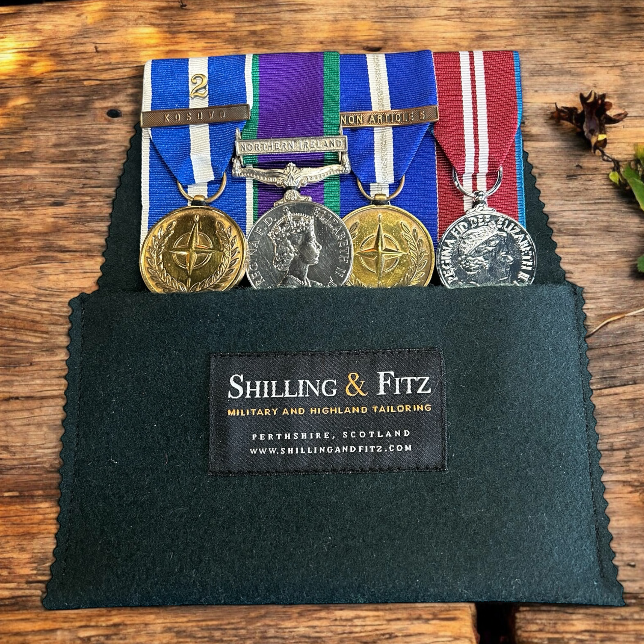 Rifle Green Melton Medal Pouch