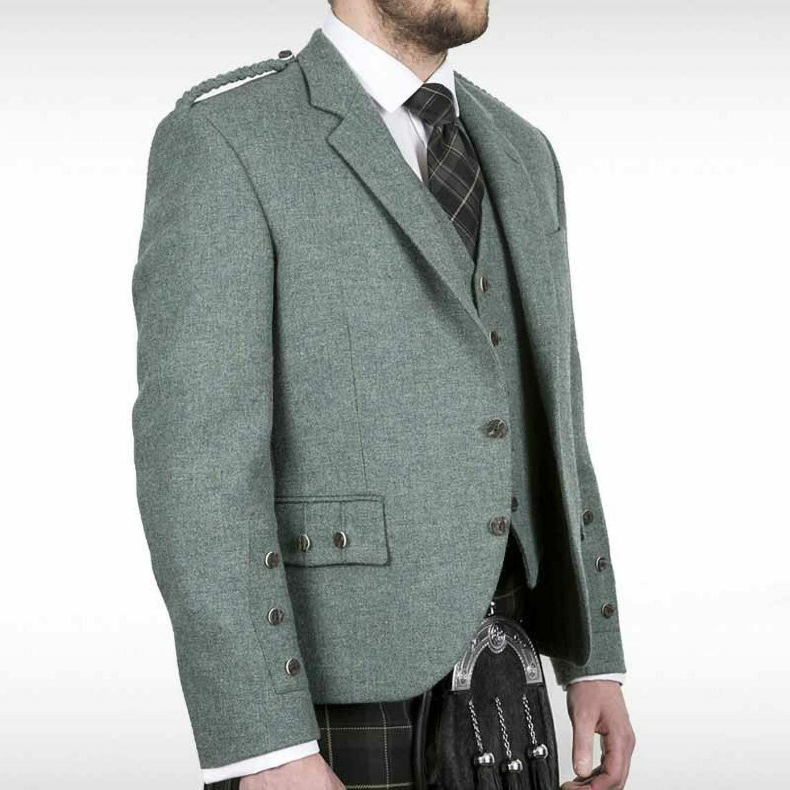 Lovat Green Tweed Braemar Jacket & Waistcoat