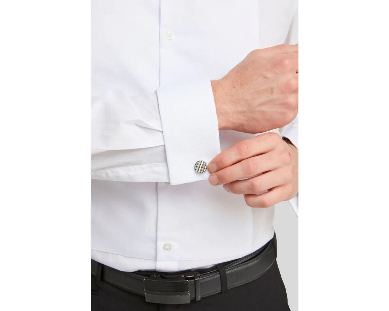 Men's White Marcella Bib Front Dress Shirt