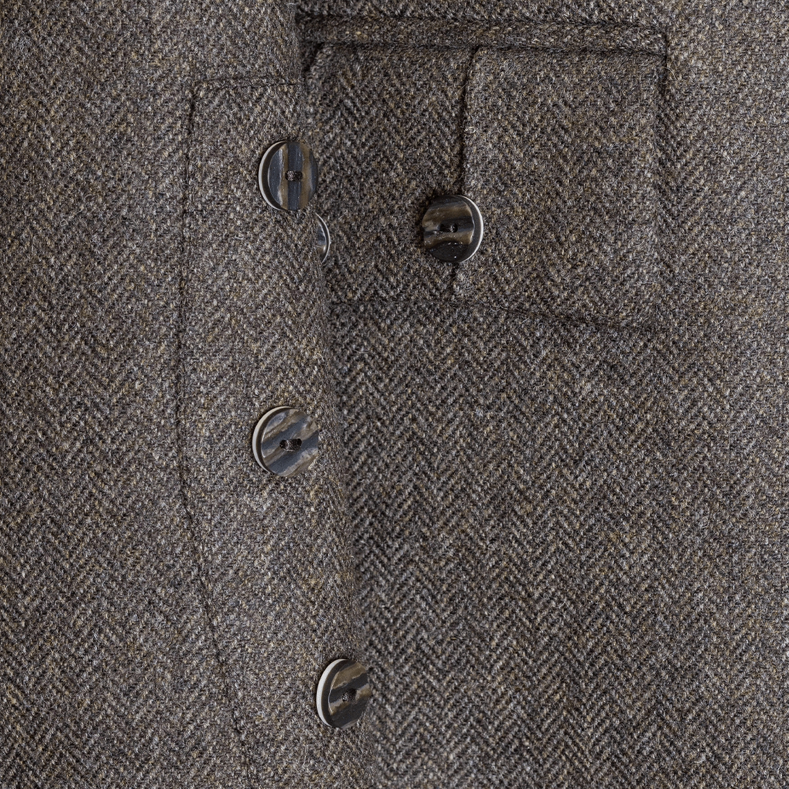 Brown Herringbone Tweed Braemar Jacket & Waistcoat