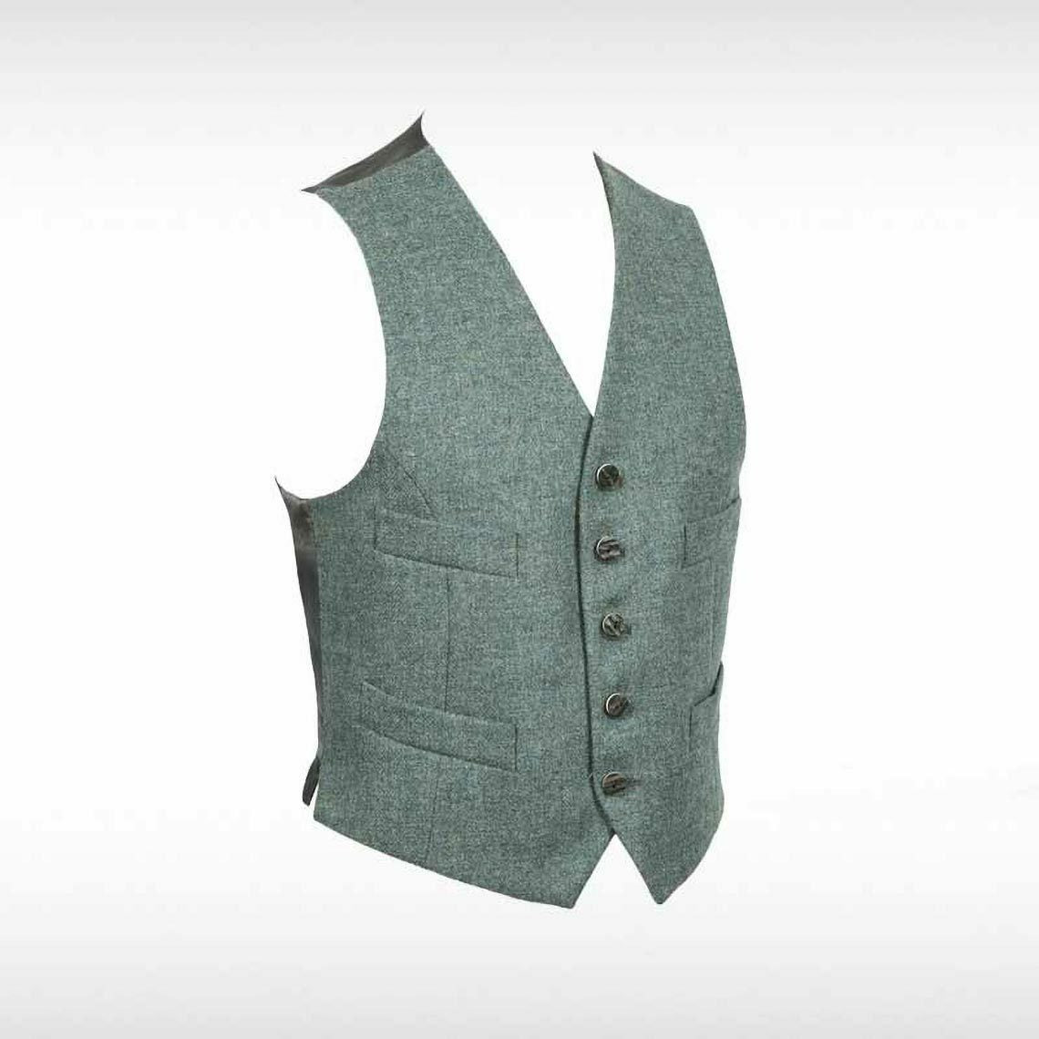 Lovat Green Tweed Braemar Jacket & Waistcoat