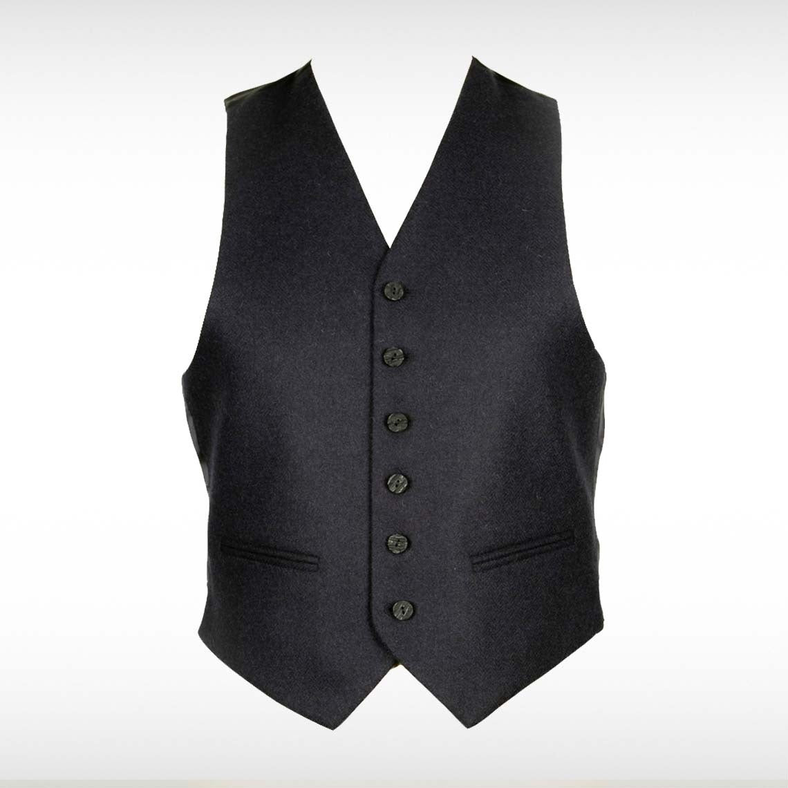 Midnight Contemporary Tweed Waistcoat